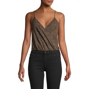 n:Philanthropy Peppermint Surplice Bodysuit Sugar Cheetah Brown Black S